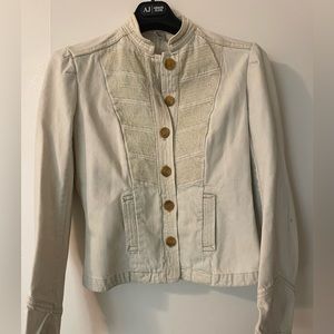 Marc Jacobs Fitted Military Style Denim Jacket